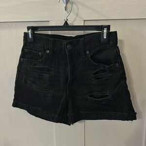 Aeropostale black distressed jean shorts size 00